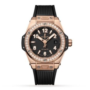 Replica Hublot Big Bang Men Automatic Black Rubber Watch 485.OX.1180.RX.1204