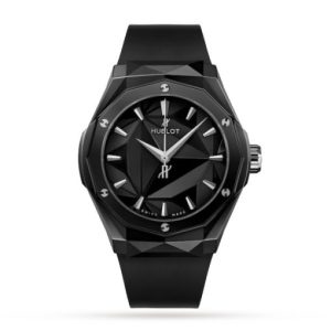 Replica Hublot Classic Fusion Men Automatic Black Rubber Watch 550.CS.1800.RX.ORL21