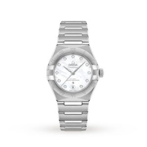 Replica Omega Constellation Women Automatic Mother of Pearl Stainless Steel Watch O13110292055001